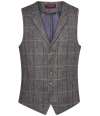 BK520 1463 Brook Taverner Memphis Tweed Waistcoat Grey Brown Check colour image